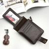 Vintage Men's Wallet Hasp Zipper Clutch Storage Bag Portable Card Bag  Outgoing