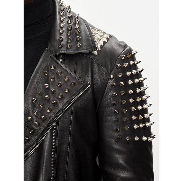 Куртка кожаная Serge Pariente Stud