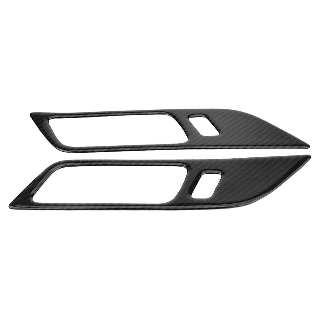Carbon   Door Handle Bowl Cover Trim High Quality Scratch Resistant Car Interior Accessories for 2015 2017 Black 2pcs