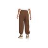 Jordan Pantaloni da donna Flight Classic con patch logo Jumpman in pile di cotone con polsini Verde Oliva Chiaro DQ4608-385