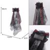 Witch Veil Bride Party Hair AccessoryDay of The Dead Makeup Headband Halloween Short Veil