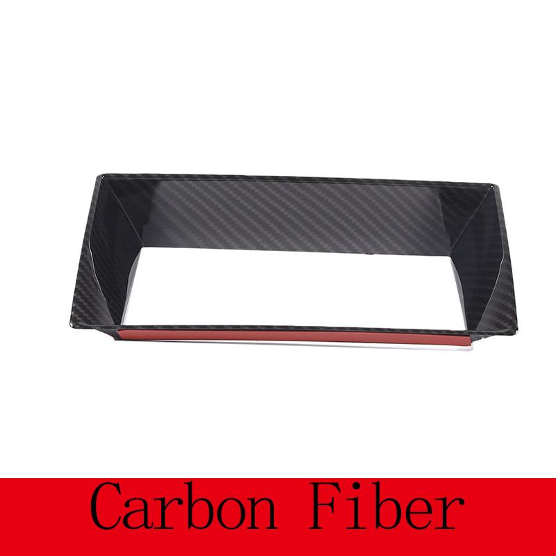 ABS Carbon Fiber/Matte Black For Jaguar F-TYPE 2013-18 Car Center Console Navigation Screen Decorative Frame Sticker Accessories