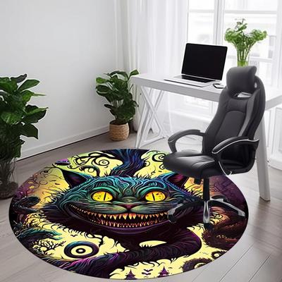 1pc Cat Fantasy Office Round Area Rug, Indoor Mat Suitable For Office, Under Office Chairs Bedroom Living Room Home Decor, Room Deco