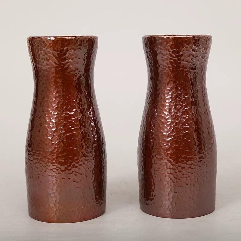Pure Coppery Coffee Mug Tree Texture Exquisite Vintage Moscow Mule Thickening Durable Water Mug 450ml Smooth Surface Tea Cup