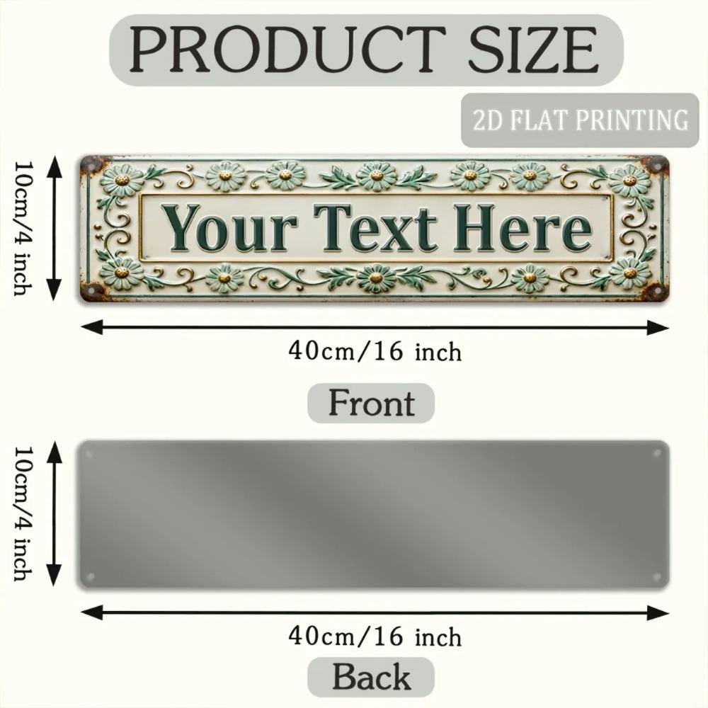 Vintage Custom Metal Sign DIY Plaque Wall Decor Gate Door Fence Porch Yard Decoration Only
