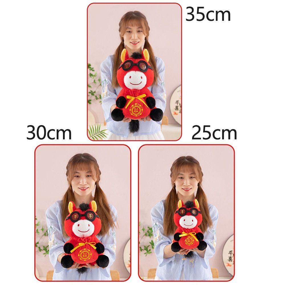 Mascot Dolls Zodiac Pony Figurine PP Cotton Filling Cute Horse Stuffed Animal  Year of Horse