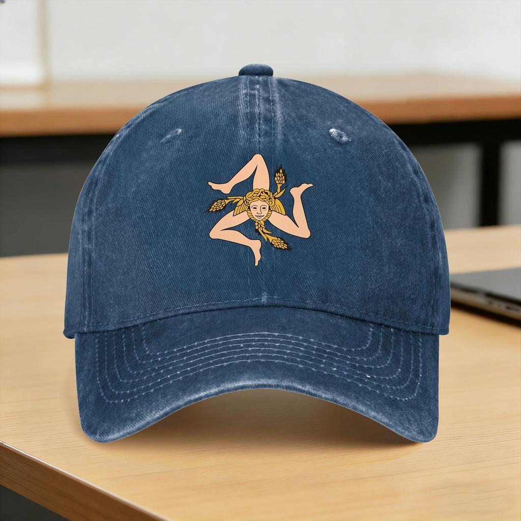 Catania Sicilia Trinacria Casual Baseball Cap Summer Trucker Hat Dropshipping Running Hippie Hip Hop Hats Fashion Caps