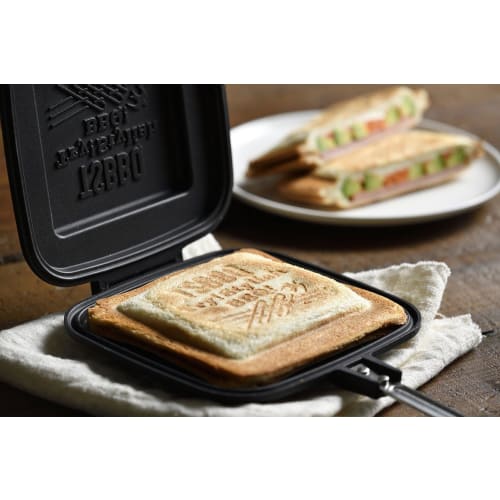 [Made in Tsubame-Sanjo] TSBBQ Hot Sandwich Maker TSBBQ-004. Keeps bread crusts from sticking together and prevents filling from spilling out! Stylish