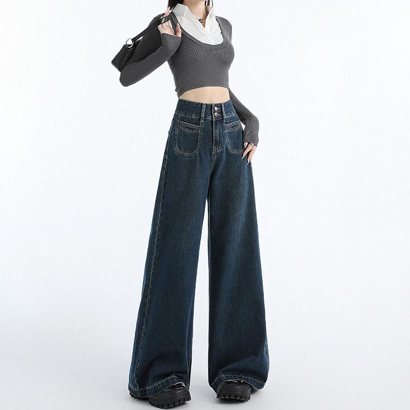 American Retro 2025 Women's High Waist Slimming Wide Leg Jeans
