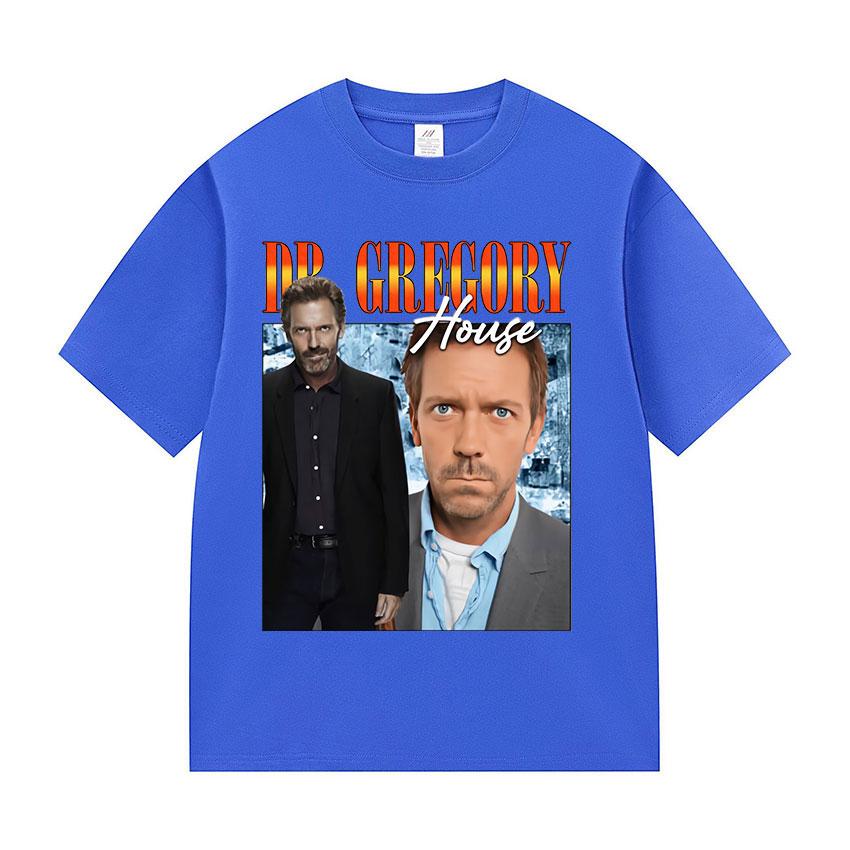 90s Vintage Dr Gregory House Graphic T Shirt Mens Fashion Harajuku Short Sleeve Tshirts Summer Clothing Unisex Cotton Tshirt
