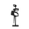 Abstract Sculpture Matte Black Geometric Modern for Living Room