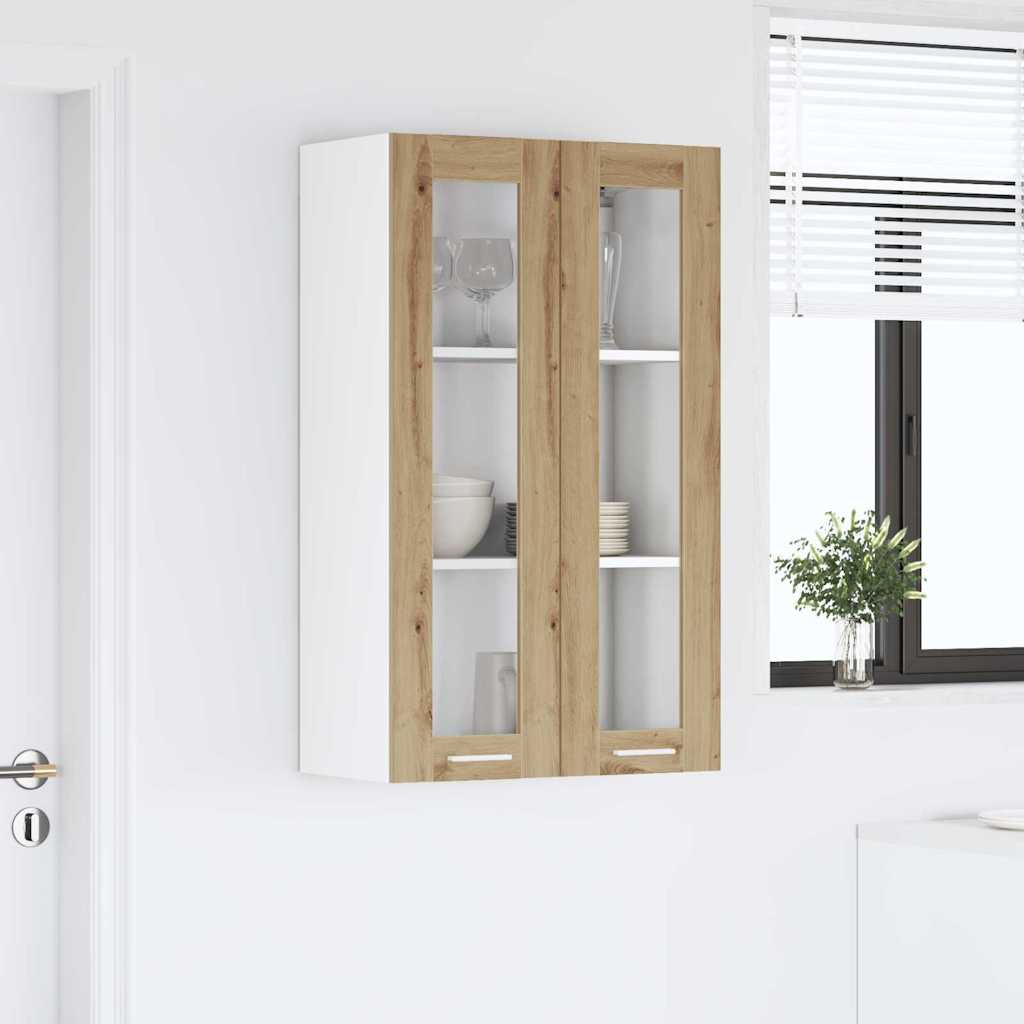 Artisan Oak Wall Mounted Cabinet 60 X 31 X 100 Cm Engineered Wood