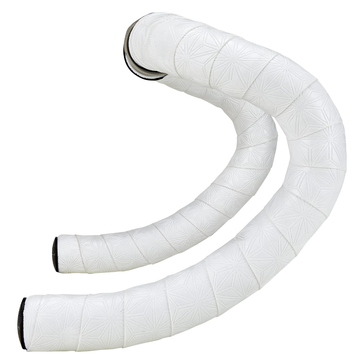 

Supacaz Cycling Bar Tape Super Sticky Kush White with Black Star Plugz - -