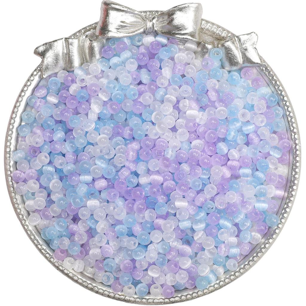 4mm High-Quality Glass Cat's Eye Seed Beads for Handmade DIY Jewelry and Accessories.