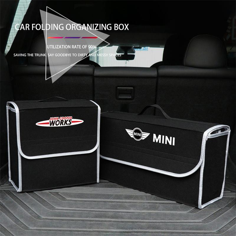 MINI Auto Kofferraum Organizer Box Große Kapazität Faltbare Aufbewahrungstasche Für MINI Cooper R56 F56 R50 JCW Cabrio Aceman Countryman Clubman