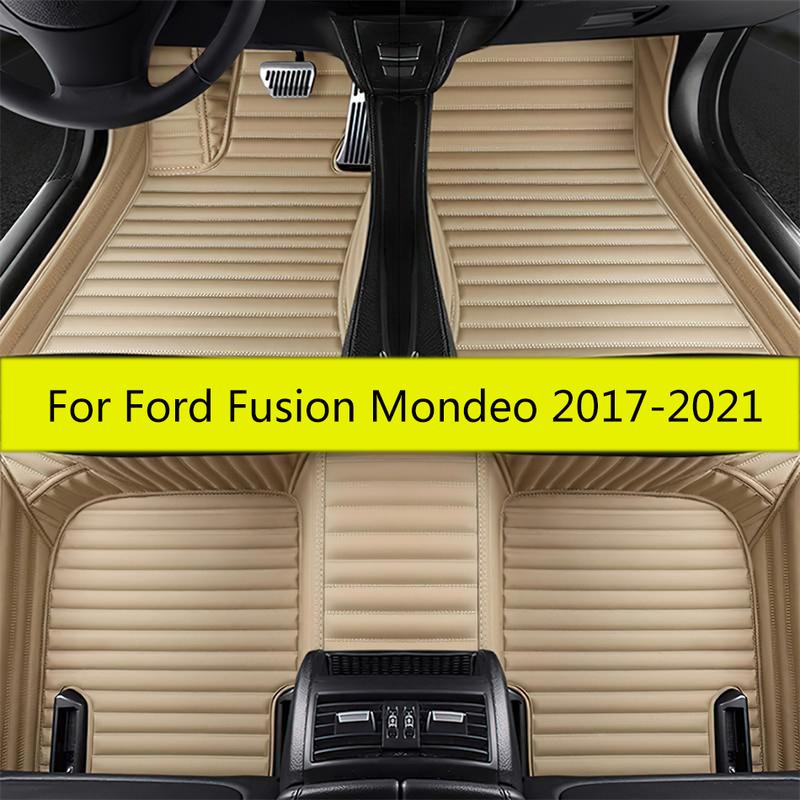 For Ford Fusion Mondeo 2018 2017 Car Floor Mats Auto Front & 2nd Row Full Set Carpet Pads Vehicle Foot Matts Rugs
