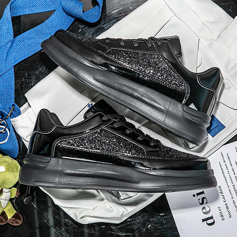 

Корейская версия платформенных кроссовок dad shoes 2025 лето новые уличные студенческие беговые спортивные туфли повседневные туфли на доске с пайетками 36