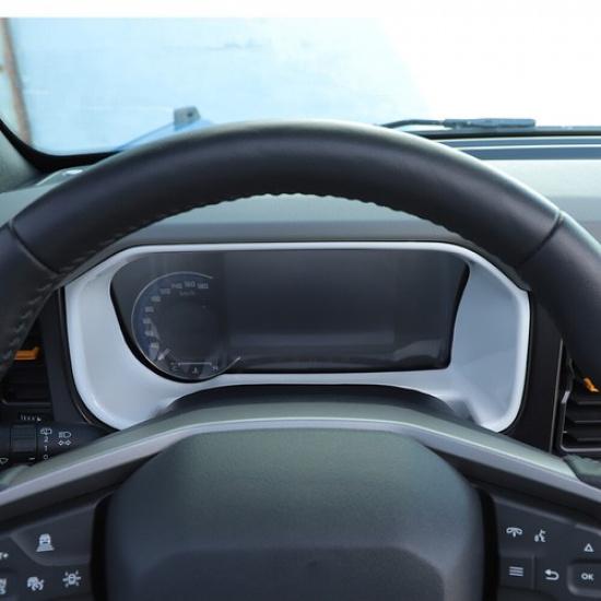 White Dashboard trument Frame Trim Decor Cover Bezels For Ford Bronco +