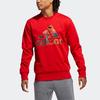 adidas Large logo Printing Basketball Sports Pullover Red Men's GH5007