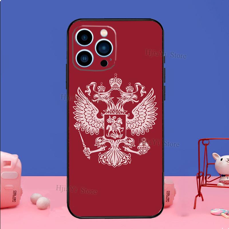 Russia Russian Coat Of Arms Phone Case For iPhone 16 15 11 12 13 14 Pro Max Mini X XS XR Plus SE2 Funda Coque Capa Cover