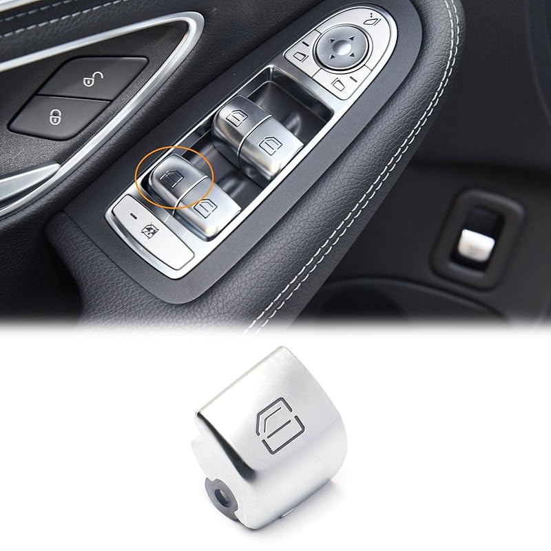 Window Control Switch Button Cover Fit for Mercedes-Benz C Class W205 C200 C300 2015-2021 GLC-Class W253 GLC250 GLC300 2016-2022 Driver Side Glass