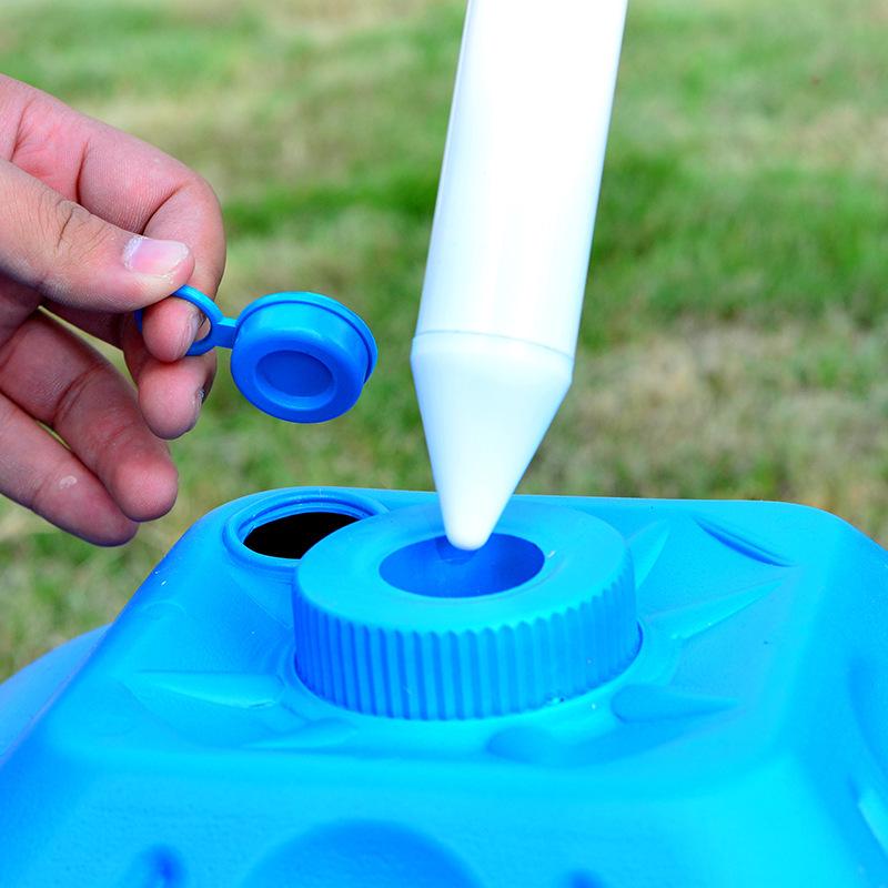 Outdoor Sun Umbrella with Water-Filled Base - Large Stall Advertising Umbrella and Plastic Stand