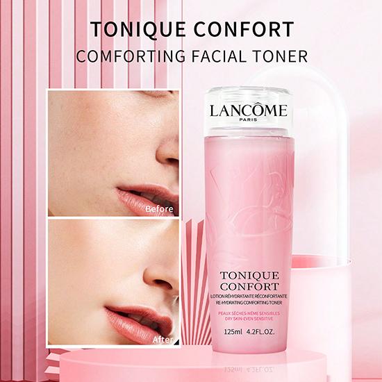 Lancôme Tonique Confort Re-Hydrating Comforting Toner, Dry Skin-Even Sensitive For Improved Skin Hydration  4.2 FL.OZ./125ML