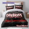 Name Custom Slipknot Pattern Bedding Set Quilt Cover Pillowcase Home Decor Gift (1 * Duvet Cover + 2 * Pillowcase, Without Core)