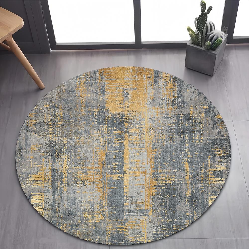 26 Style New Bohemian Abstract Modern Art Geometry Art Round Carpet Rug for Bedroom Living Room Decoration,pet Decor Floor Mat