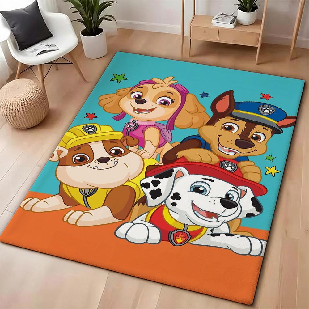 Happy Paw Patrol Pups Theme Rug Thick Nonslip Carpet For Hallway Balcony Study Home Decor Christmas Gift