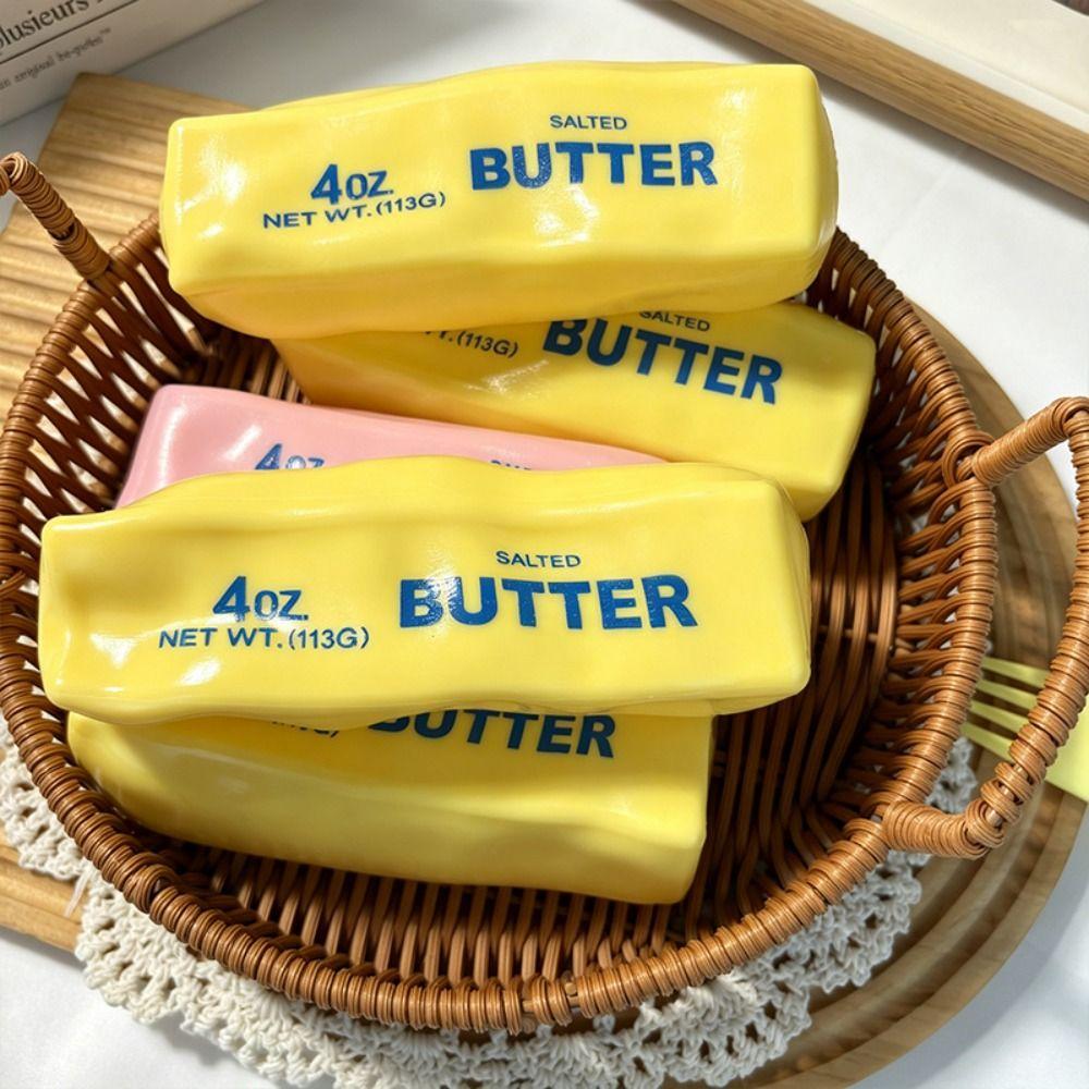 Plasticity Butter Stick Squeezing Toy Realistic Butter Stick Pinch for Kids Adults