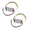 Dual Pack 24V to 12V 1A   Converter IP68 Submersible -   Voltage Regulator for LED Lights / CCTV Cameras & Solar Systems (Short Circuit Contr