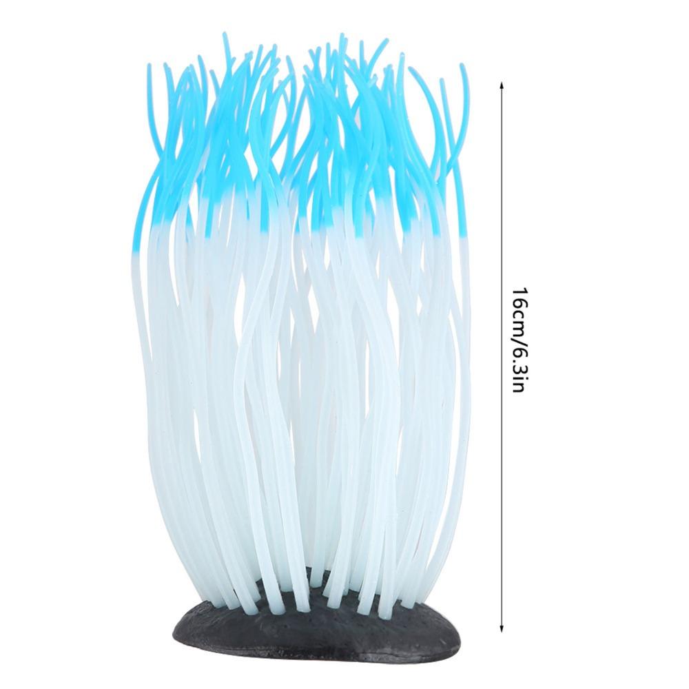 Luminous Feature Artificial Sea Anemone Artificial Plant Silicone Silicone Coral Ornament Suction Cup Simulation Anemone