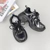 Daddy shoes girl 2025 new autumn leather platform fashion versatile casual sports shoes ins trendy shoes