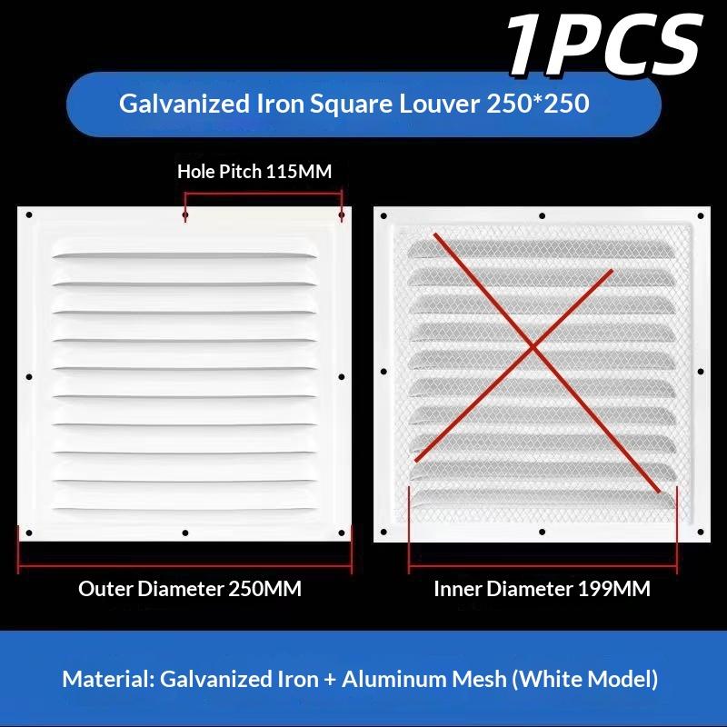 1/2 Stück 150/200/250 mm Metall-Lüftungsgitter Heizungs-Kühlungs-Lüftungsschlitzplatte Auslass-Lüftungsabdeckung