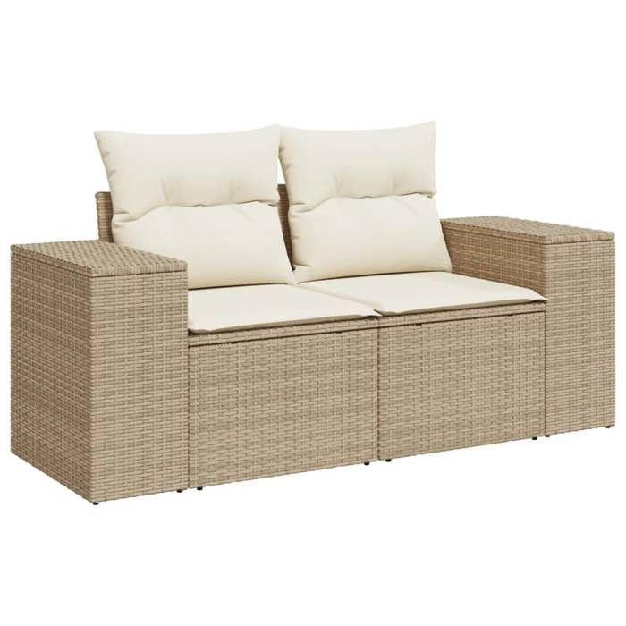 VidaXL Garden Lounge Set with Cushions 10 Pcs, Patio Sofas, Patio Furniture Set, Outdoor Furniture, Beige 3223057