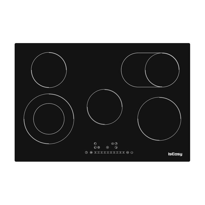 Plaque de Cuisson Électrique - ISEASY - LT5-04 - Vitrocéramique - 2 Zones - 2500 W