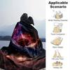 1pc Rose Universe Printing Lightweight Flannel Blanket, Comfortable and Warm Blanket, for Camping Sofa Bed and Couch Office, Gift