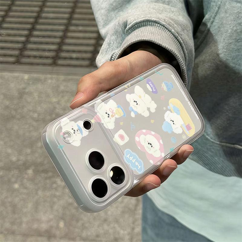 Cartoon Animal Soft Phone Case for Apple 17 Promax with Integrated Camera Button and Anti-fall Protection