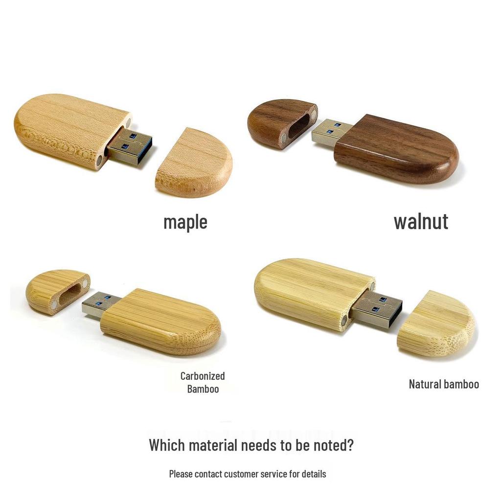 Bamboo USB Drive Set: Custom Laser Engraved with Logo or School Emblem - Perfect for Weddings and Photography Gifts
