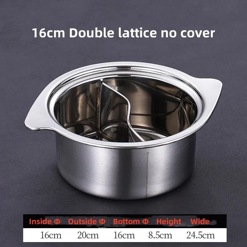 soup chafing dish one person household induction gas cooker restaurant non stick pot stainless steel small noodles hot pot