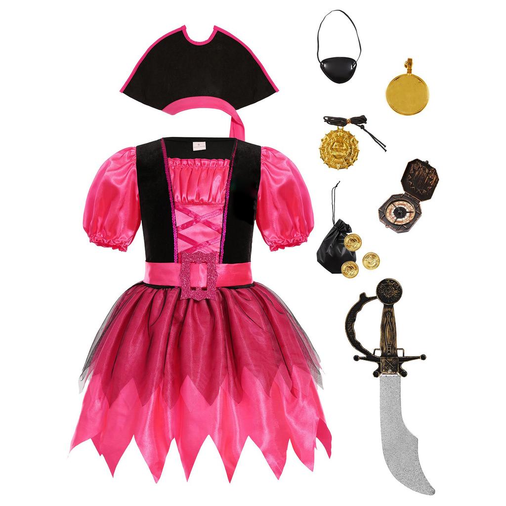 Halloween Pirate Costume Set for Party Performances