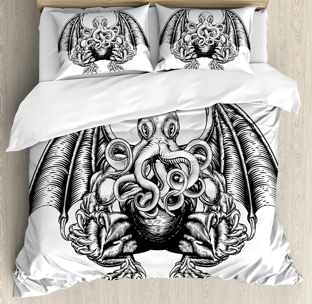 Skull Duvet Cover Set King, Skull Beauty Printed Duvet Cover Set Ride or Die Motor Bedding Set,Corner Tipes Gothic Skull Bedding