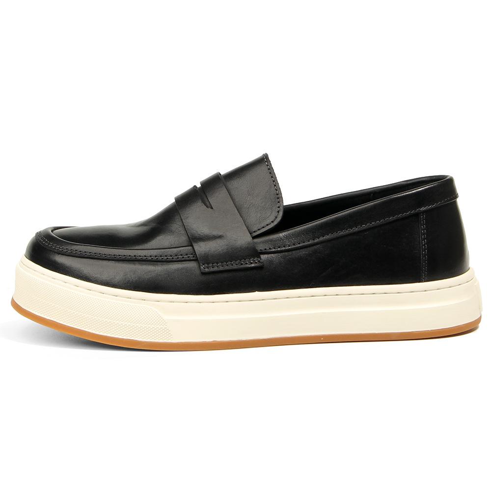 139-4 Washed Leather Loafers One-Pedal Men'S Shoes Retro Old Leather Shoes Men'S Casual Shoes Board Shoes