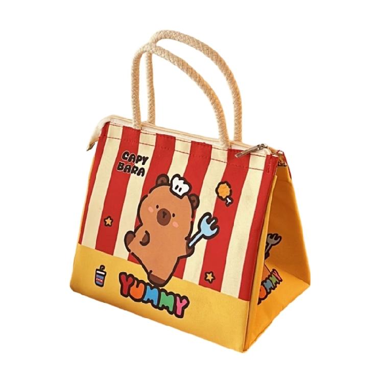 Cartoon Capybara Lunch Box Portable Lunch Bag Lovely Insulated Bag Coolers Bag Thermal Bag Lunch Case for Work Picnic