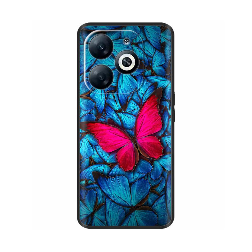 For Infinix Smart 8 Case Cover Funda Black Soft Silicone TPU Protective Phone Case For infinix Smart 8 Smart8 X6525 Bumper Coque