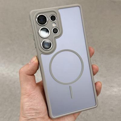 Custodia blindata antiurto con ricarica wireless Magsafe per Samsung Galaxy S26 Plus S25 S24 S23 Ultra Cover magnetica opaca trasparente