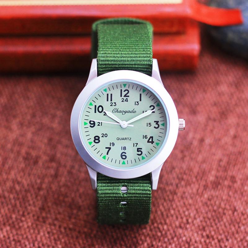 High Quality Fashion Children Boys Girls Students Man Canvas Breathable Sweat-proof 24hours Watches