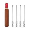 Quick Changes Screwdriver With Wood Handle For Household Workshop Tasks Electrician Portable Repair Hand Tool