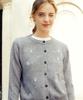 Marie Claire Lucky Clover Eiffel Tower Embroidered Cardigan (Magckc12Mmg)